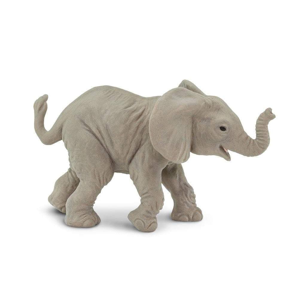 Safari Ltd. Wild Wildlife – African Elephant Baby – Realistic Hand Painted Toy Figurine Model – Quality Construction from Safe and BPA Free Materials – For Ages 3 and Up