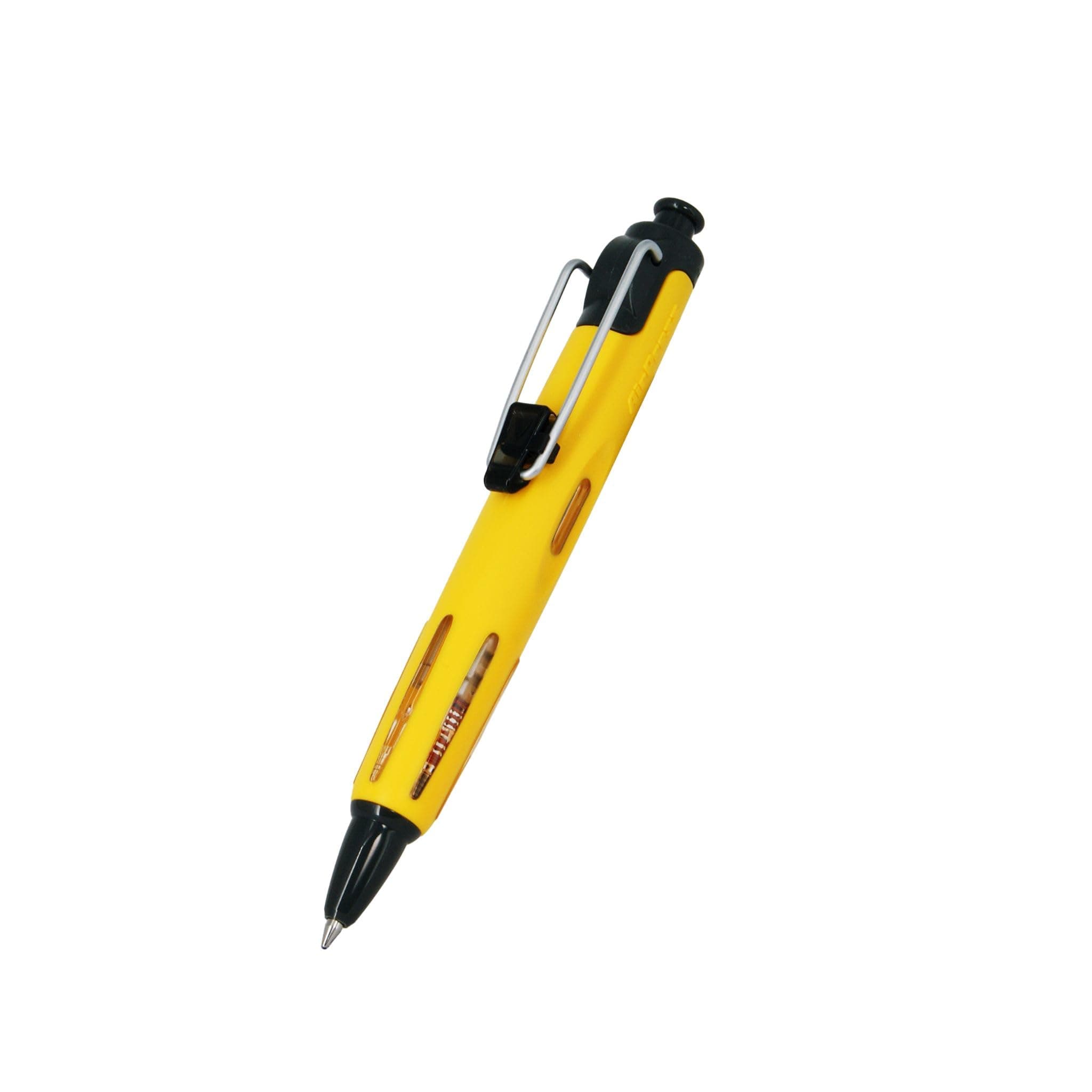 AirPress ballpoint pen with compressed air technology, yellow, weatherproof, ergonomic & ideal for outdoor use [BC-AP52]
