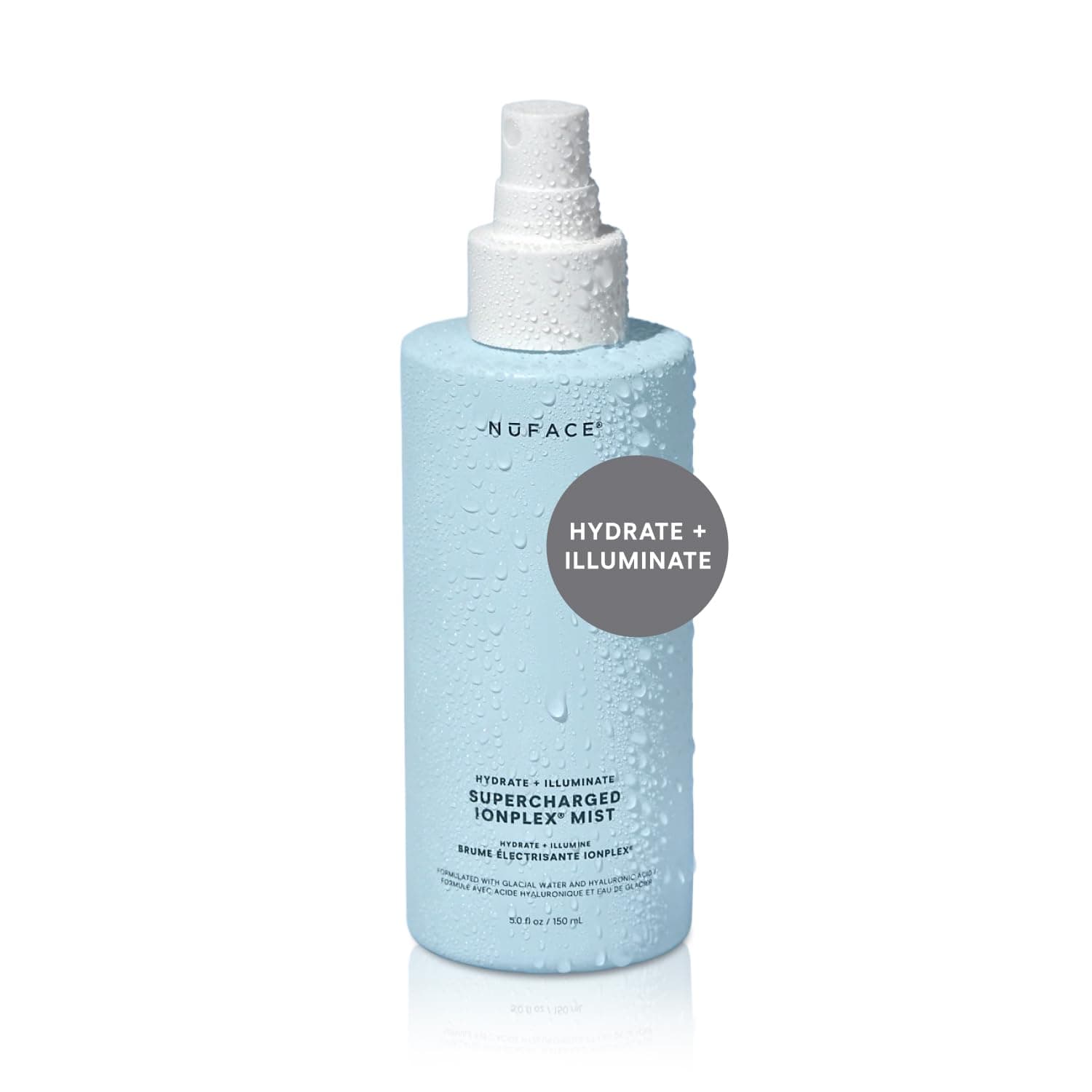 Supercharged IonPlex Facial Mist - 3-in-1 Ultra-Fine Hydrating Face Mist & Pore Minimizer with Hyaluronic Acid + IonPlex Technology to Lock in Moisture and Enhance Microcurrent Treatment (5 oz)