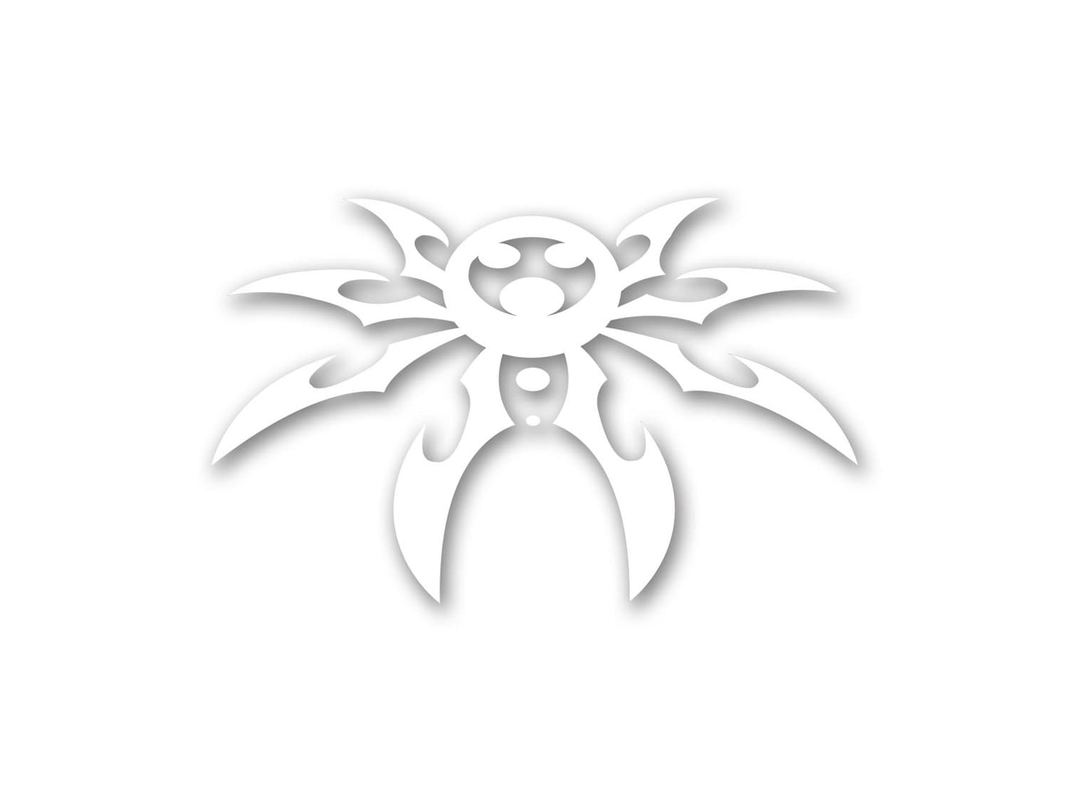 Poison Spyder Medium Spyder Decal 6" X 9" - White