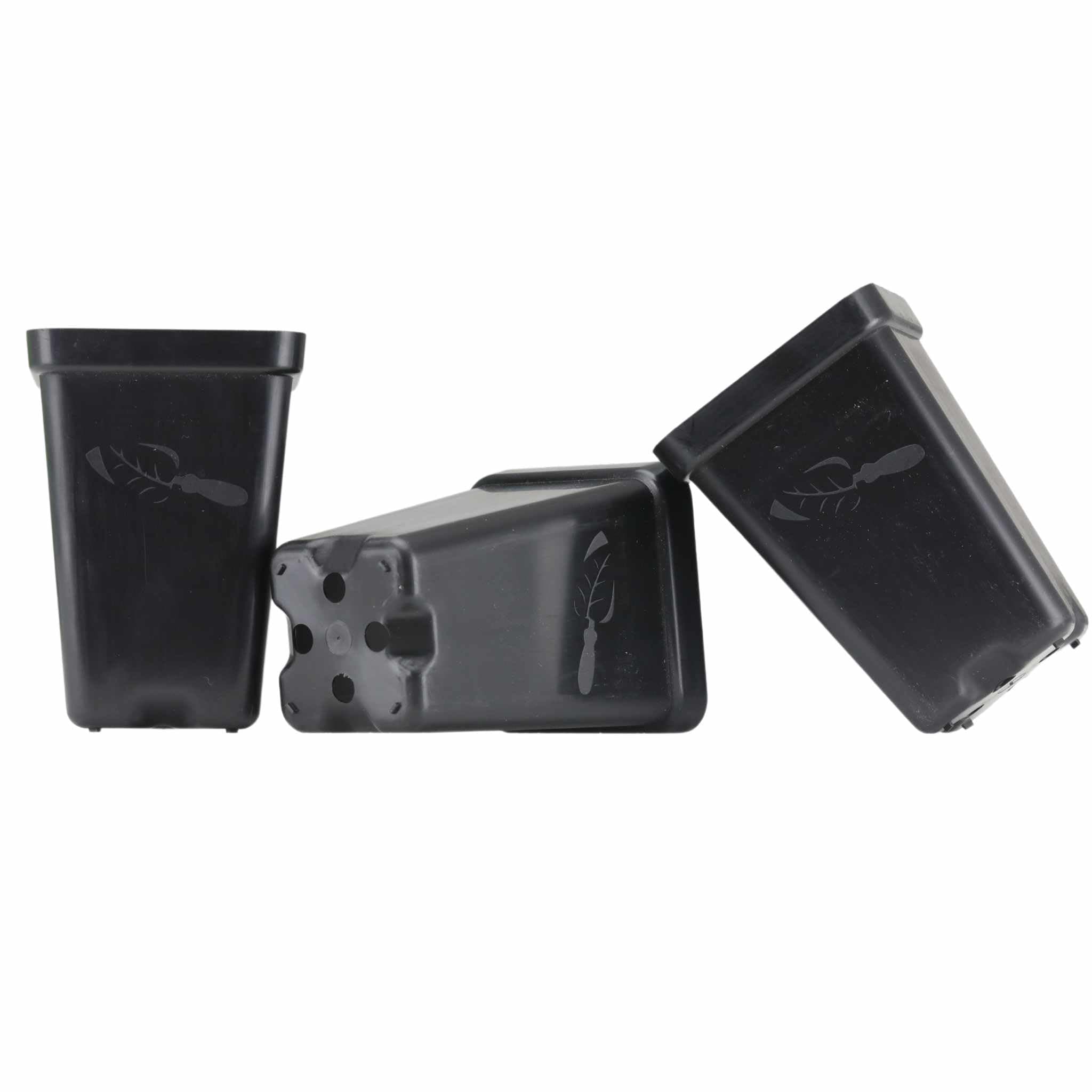 Bootstrap FarmerSeedling Starter Pots, 80 Pack, Black 2.5 Inch Square Tray Inserts