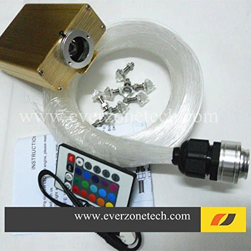 EVERZONE RGB Fiber Optic DIY Ceiling Star Light Kits 150pcs 0.75mm 50pcs Crystal End Fittings Fiber Optic Cable Length 2m (1)