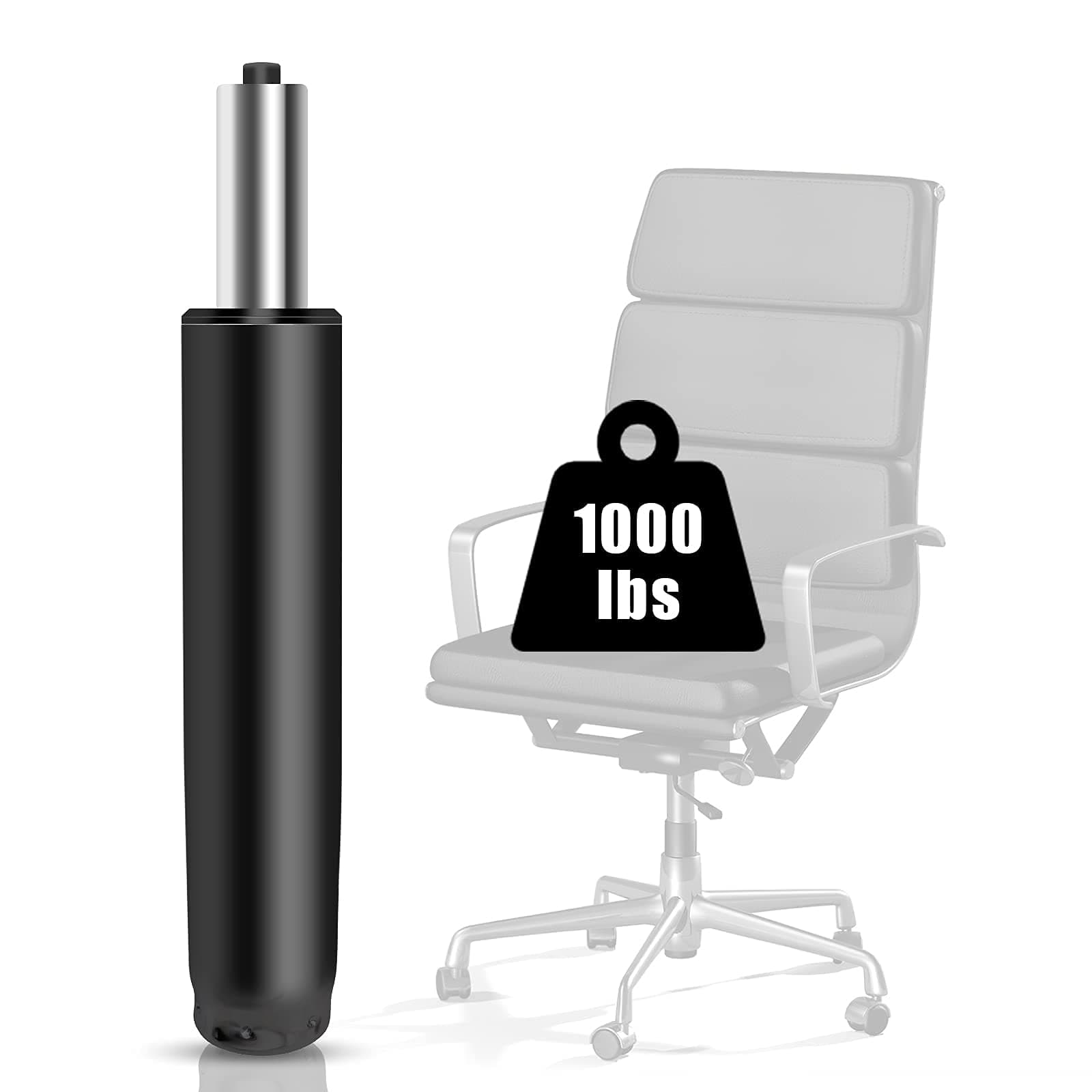 Office Chair Gas Lift Cylinder - Replacement Parts, Universal Size, Heavy Duty Hydraulic/Pneumatic Piston, Black - Alloy Steel
