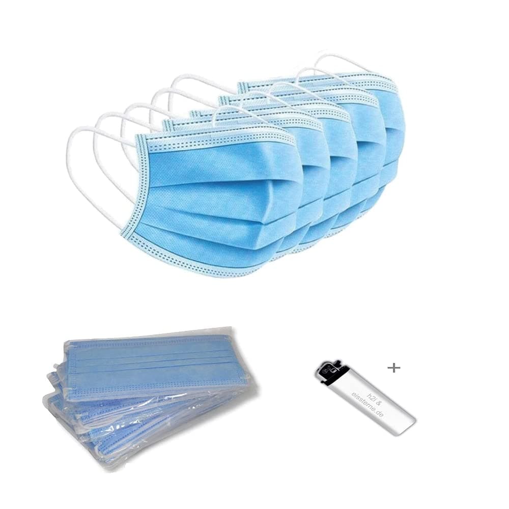 50 x 100 x 250 x 500 x 1000 x 2000 x 5000 x 10,000 pieces 3-layer H2i disposable mouth - nose protection mask.
