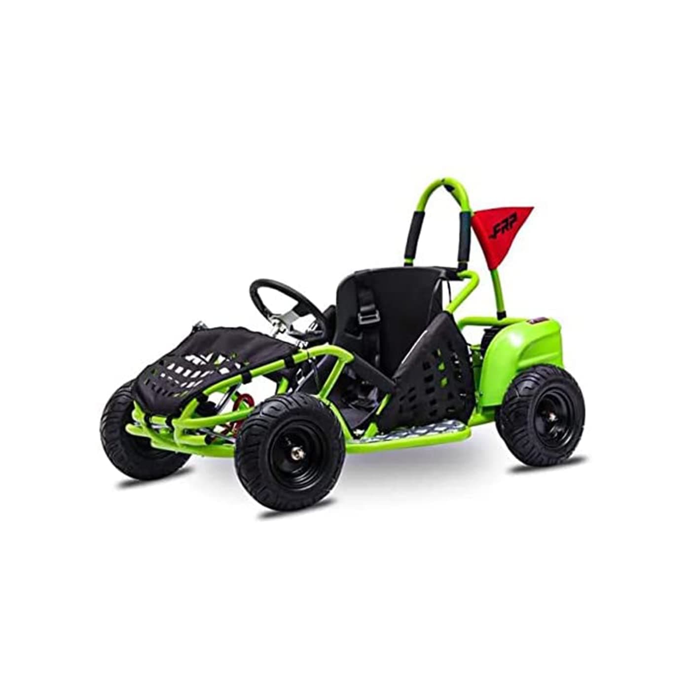 FRP Baja-X 48V 1000W Brushless Electric Go Kart, 3-Speed Setting Go Kart W/Forward & Reverse, Racing Go Cart Up to 20 mph W/Foot Pedal & Foot Break, Go Cart Support Up to 175 Lbs