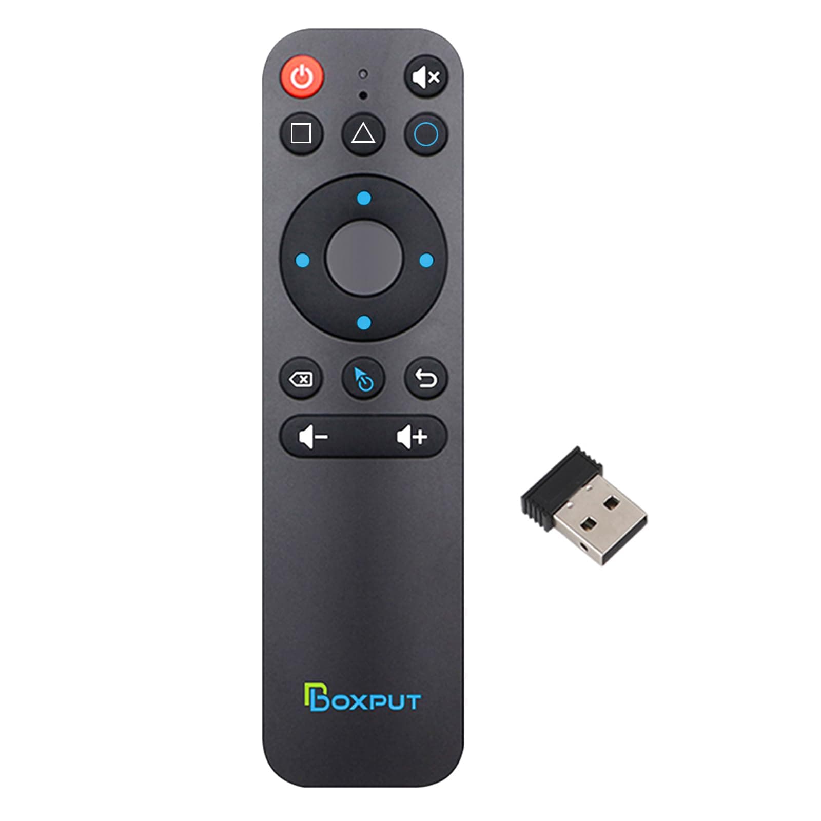 BOXPUT BPR1S Plus 2.4G Wireless Air Mouse Voice Remote Control with IR Learning Gyroscope Wireless Remote Controller for PC Smart TV Android TV Box HTPC Laptop Projector (Batteries are not included)