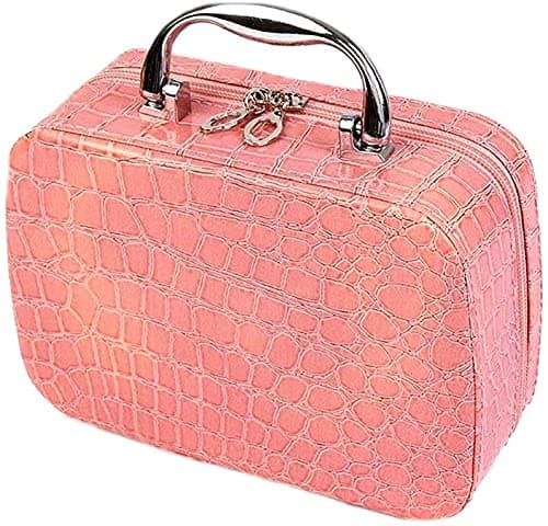 Vency Women's Multifunction Travel Cosmetic Makeup Bag with Adjustable Dividers for Cosmetics, Makeup, Brushes (Multicolour)