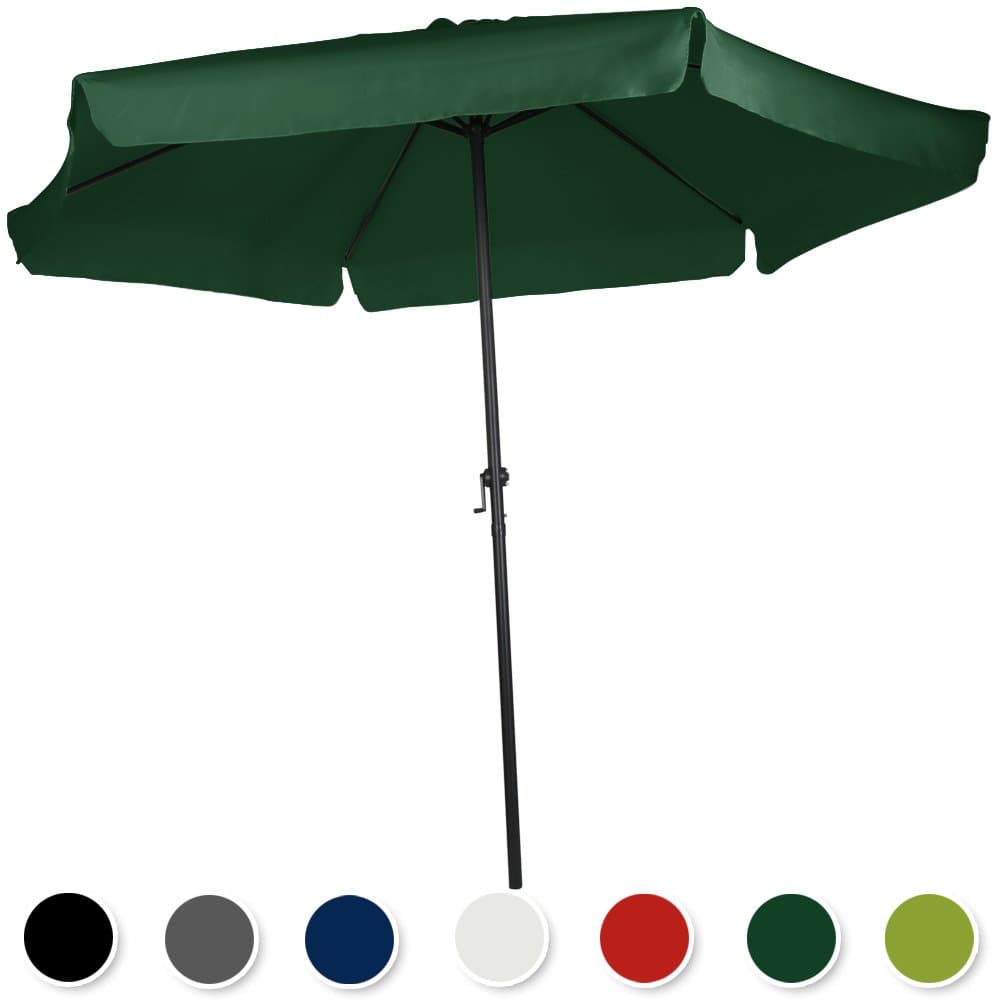 MIADOMODO Standard Garden Umbrella - 3 m Ø, UV Protection 30+, Water-Repellent Polyester, with Crank Handle, Choice of Colours - Patio, Outdoor, Sun Parasol, Sunshade