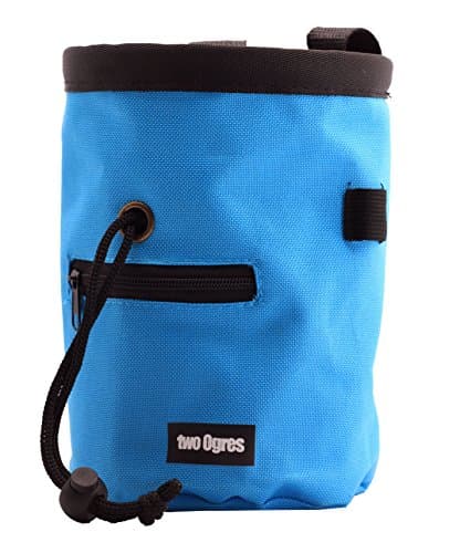 two Ogres Essential-Z Climbing Chalk Bag with Belt and Zippered Pocket for Climbing, Gymnastics, Weight Lifting