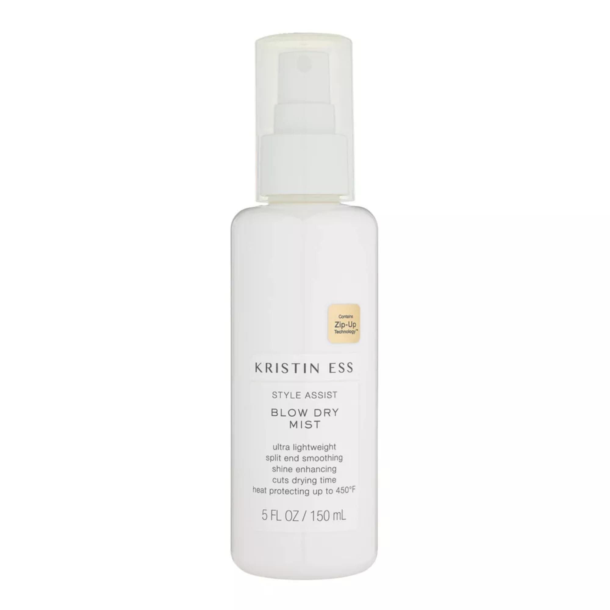 Kristin Ess Style Assisted Blow Dry Mist Heat Protection Spray for Curly, Wavy + Straight Hair - Enhances Shine - Heat Protection up to 450 - Sulfate-Free, Safe for Keratin + Color Treated Hair