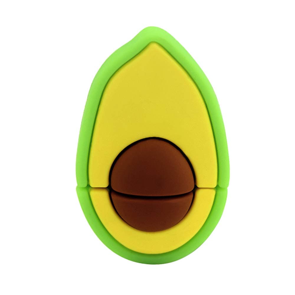 3C Light USB 2.0 Flash Drive Novelty Avocado Shape Design 32GB USB Drive Cute Fruit Memory Stick Thumb Drive Data Storage Pendrive Cartoon Jump Drive Gift (32GB, Green)
