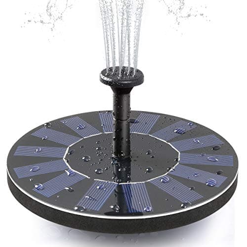 SOARAISE Solar Bird Bath Fountain Pump, 1.4W Free Standing Powered Water Pumps Panel Kit Outdoor Birdbath for Garden, Pond, Pool