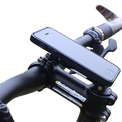 Cycway Universal Bike holder Cycling Topcap/Stem Cap and Handlebar Two Ways Mount Aluminum Alloy Material for Smart Phones, GPS, Radio... (Sliver)