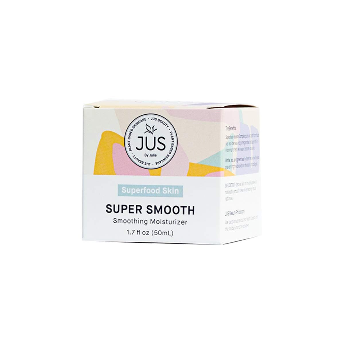 Jus Beauty Sulfate Free Super Smooth Moisturizer - 100% Plant Based Hydrating Cream - Good For All Skin Types