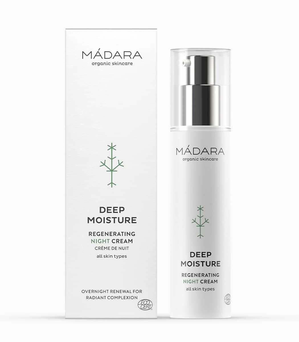 MÁDARA Organic Skincare | Deep Moisture Regenerating Night Cream - 50 ml (Pack of 1), Rich texture, Easily absorbing, With Antioxidants and Natural Plant Essences, Vegan, Ecocert certified, Recyclable packaging.