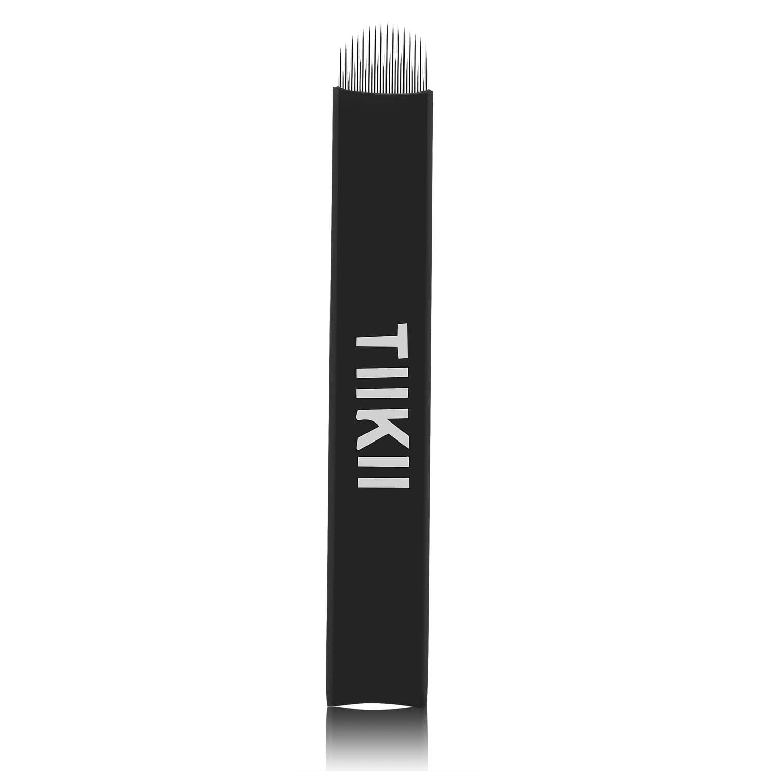 Tiikii Microblading Needles 0.18mm Superfine 16U Flexible Hair Stroke Eyebrow Disposable Microblade Supplies for Semi Permanent Makeup 3D Pen (0.18mm 16 U Shape)