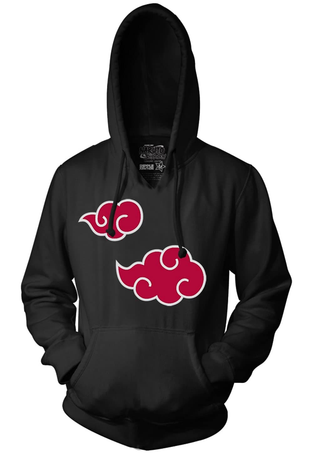 Naruto Shippuden Adult Unisex Big Akatsuki Clouds Pull Over Fleece Hoodie