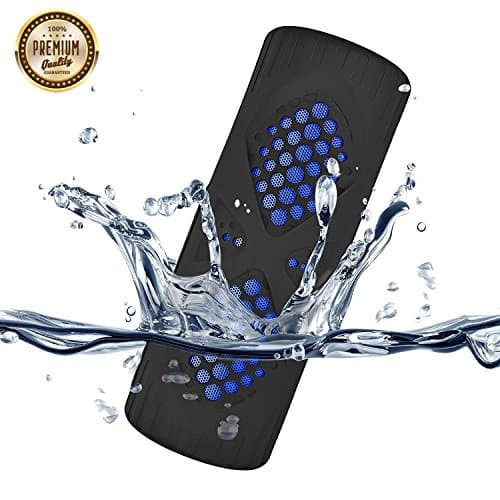 Portable Bluetooth Speakers Wireless Outdoor Speakers with Rechargeable Battery for Camping, Hiking, Cycling and Other Outdoor Sports, Built-in Mic, LED Light Supports SOS Function