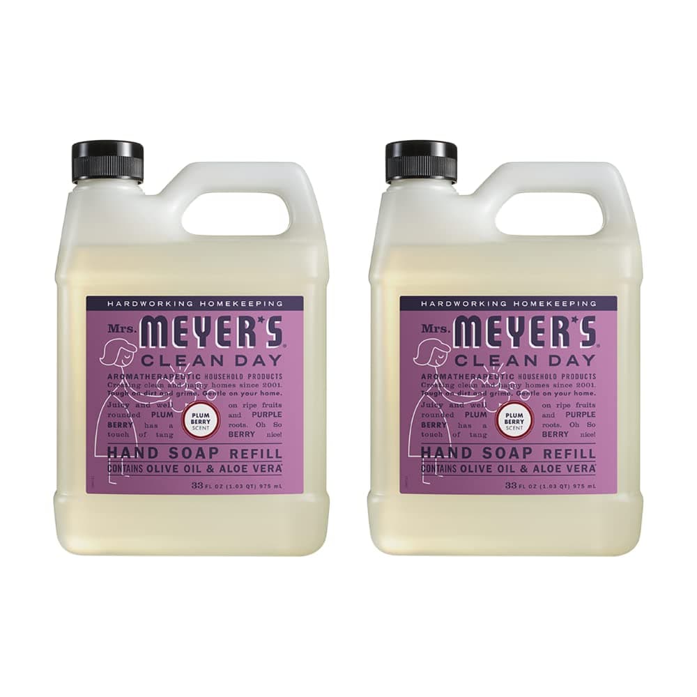 Mrs. MEYER'S CLEAN DAY Plum Berry Liquid Hand Soap Refill Scent 33 fl oz. (Pack of 2)