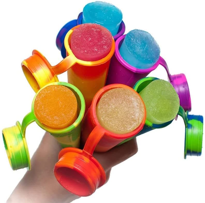 6pcs Creative Silicone Popsicle Mould - Silicone Ice Cream Popsicle Mould with Lid - Reusable Handheld Diy Frozen Popsicle Maker Popsicles, Yogurt Sticks, Jelly, Ice Tray Mould (6pcs)