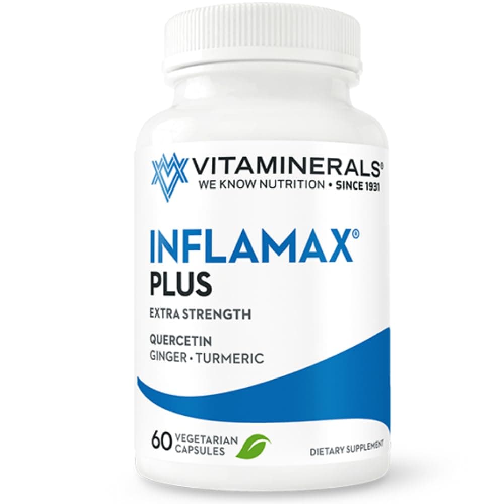Vitaminerals® 121+ Inflamax® Plus | Quercetin | Proteolytic Enzymes | Ginger | Turmeric | Veggie caps