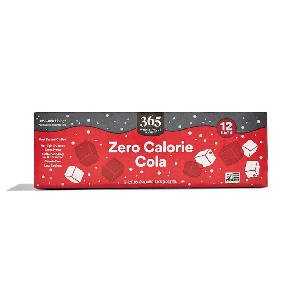 365 by Whole Foods Market, Zero Calorie Cola, 12 Pack, 12 Fl Oz