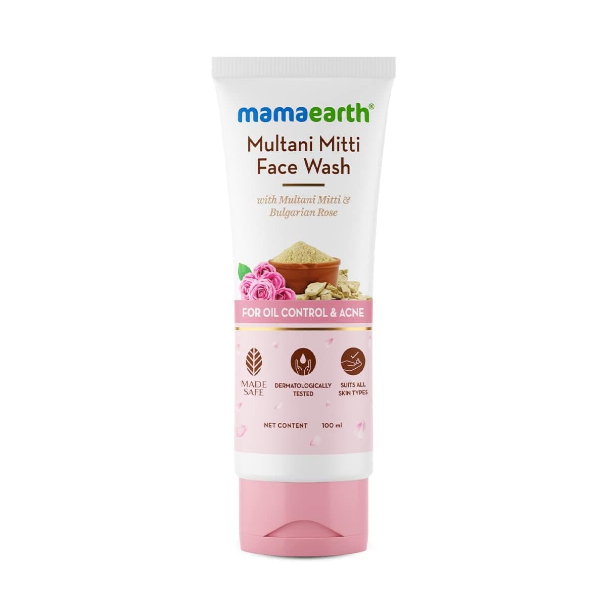 M-am.ae-ar.th Multani Mitti Face Wash with Multani Mitti & Bulgarian Rose For Oil Control & Acne - 100 ml