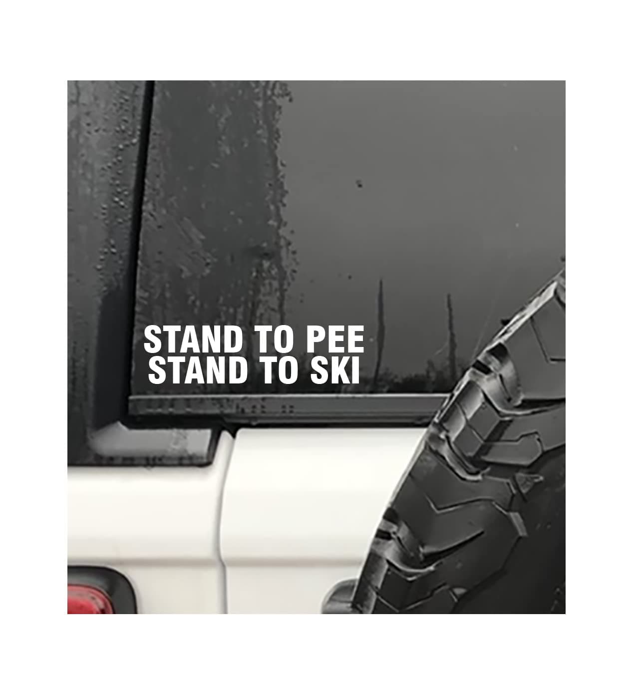 Stand to Pee Stand to SKI Decal CAR Truck Window Sticker Funny Jet SKI KAWI Yamaha SUPERJET SXR