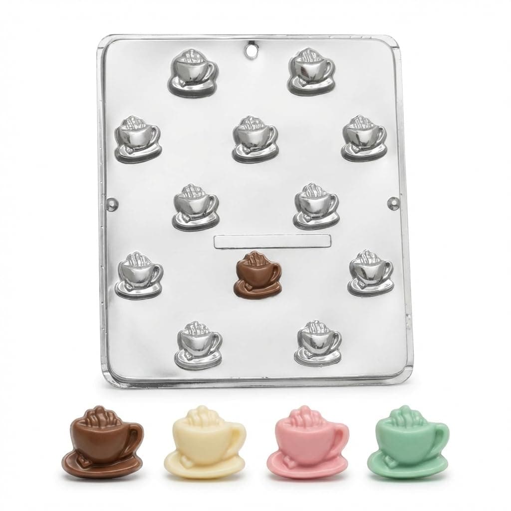 Coffee Cup and Saucer Drop Chocolate Candy Mold Candy Making 168