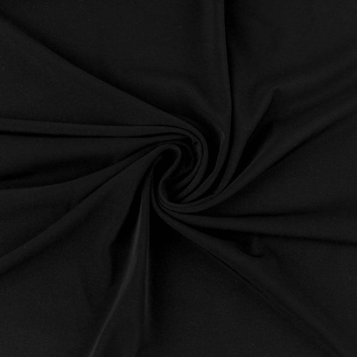 Texco Inc Solid 4-Way Stretch Venezia Polyester Spandex, DIY Projects, Apparel Fabric, Black 10 Yards