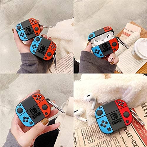 EXECLIEN AirPods Pro 2019 3D Nintend0Switch Batman/Superman/Ironman/Spider-man/Captain America Ultra Silicone Case Cover