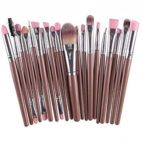 Clearance ‼ , 20pcs Makeup Brush Set Professional Foundation Blush Tools Make-up Toiletry Kit Cosmetics Brushes Set (20 PCS Makeup Brush Set, Gold)