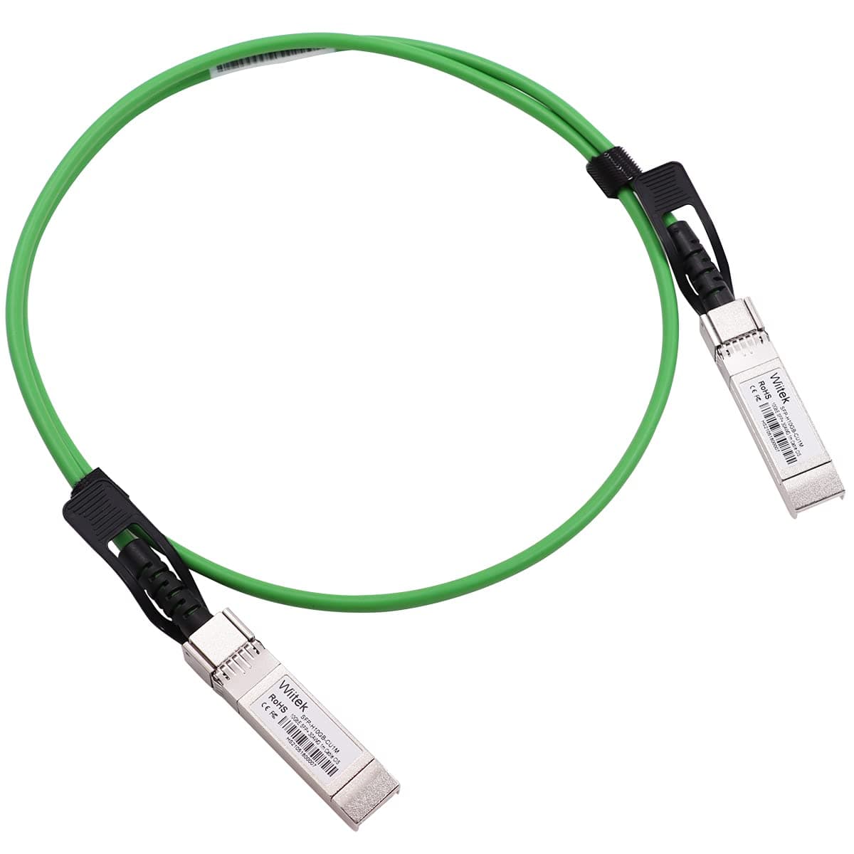 [Green Colored] 1m 10G SFP+ DAC Twinax Cable, 10Gbase-CU SFP+ Copper Cable, Compatible for Cisco SFP-H10GB-CU1M, Ubiquiti, Juniper, Mellanox, Mikrotik, Netgear, Supermicro, Open Source Switches