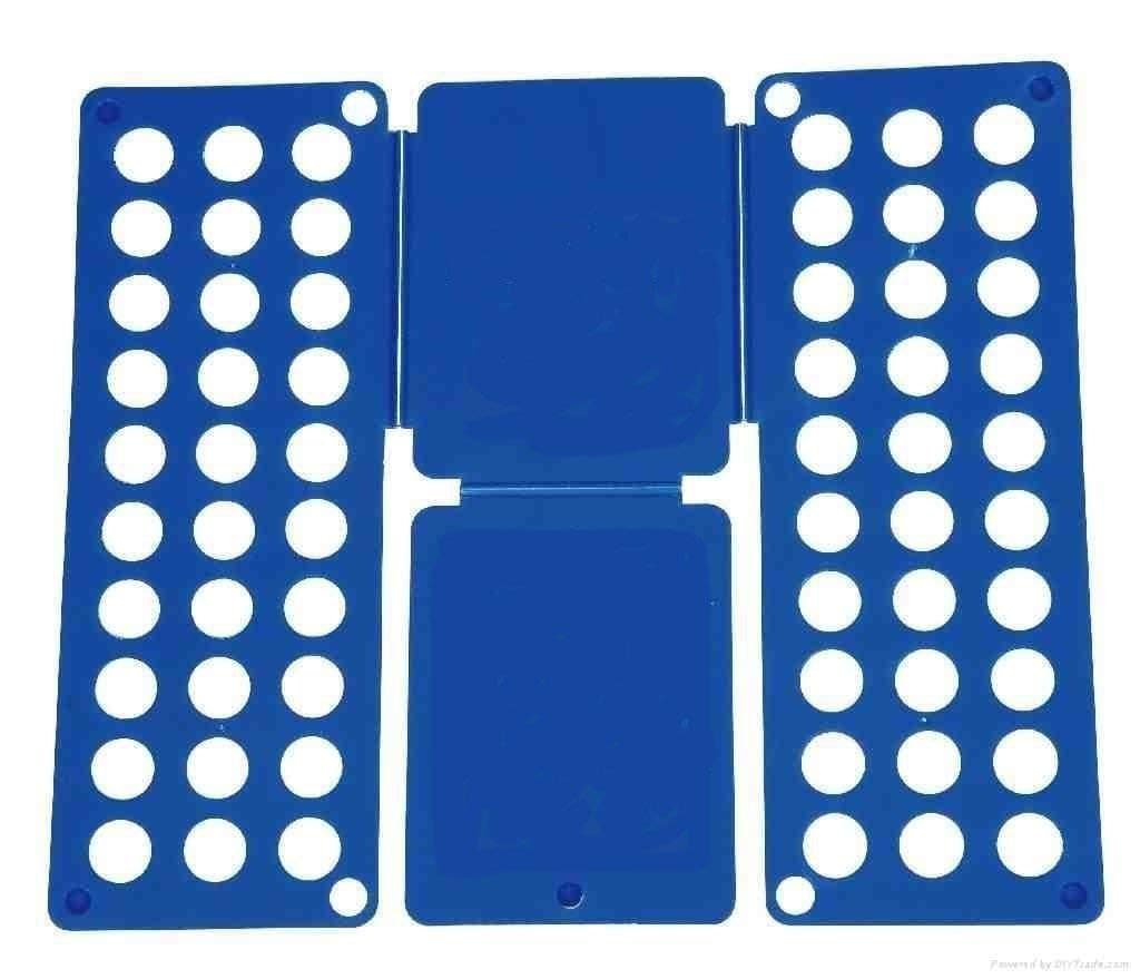 Styleys Plastic Adjustable Clothes Folder, T Shirt Flip Fold ,Folding Board Fast Laundry Folder Clothing Flipfold (S1140_Blue) (Pack of 1)