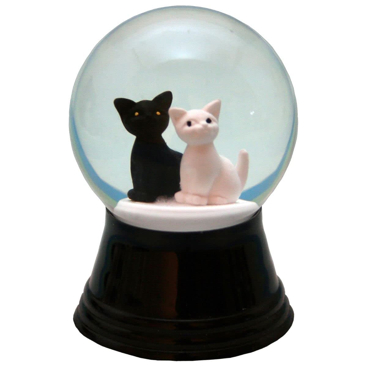 PR1298 Perzy Snowglobe, Small Two Cats-2.5" H W x 1.5" D, Gray