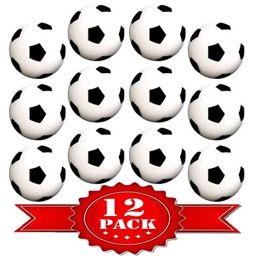 Table Soccer Foosballs Replacements Mini Black and White Soccer Balls - Wholesale Pack - Set of 12