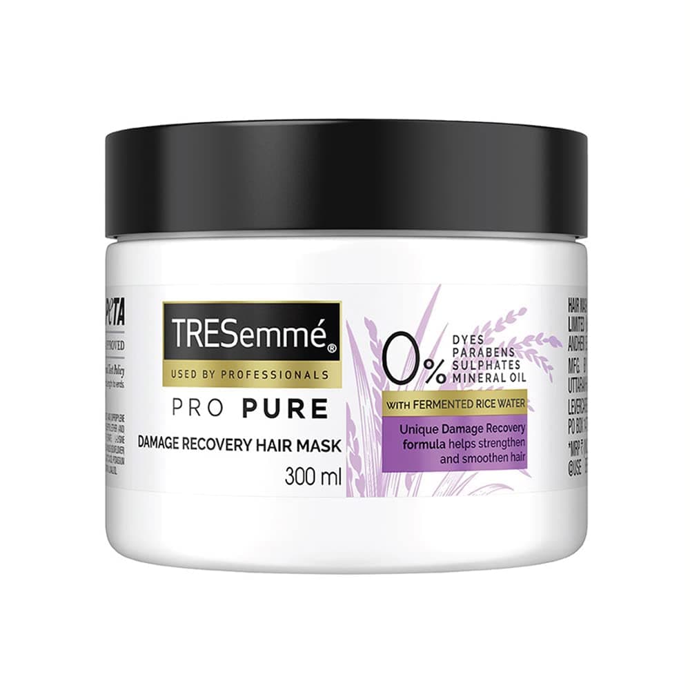 TRESemmé Pro Pure Damage Recovery Mask, with Fermented Rice Water, Sulphate Free & Paraben Free, for Damaged Hair, 300 ml