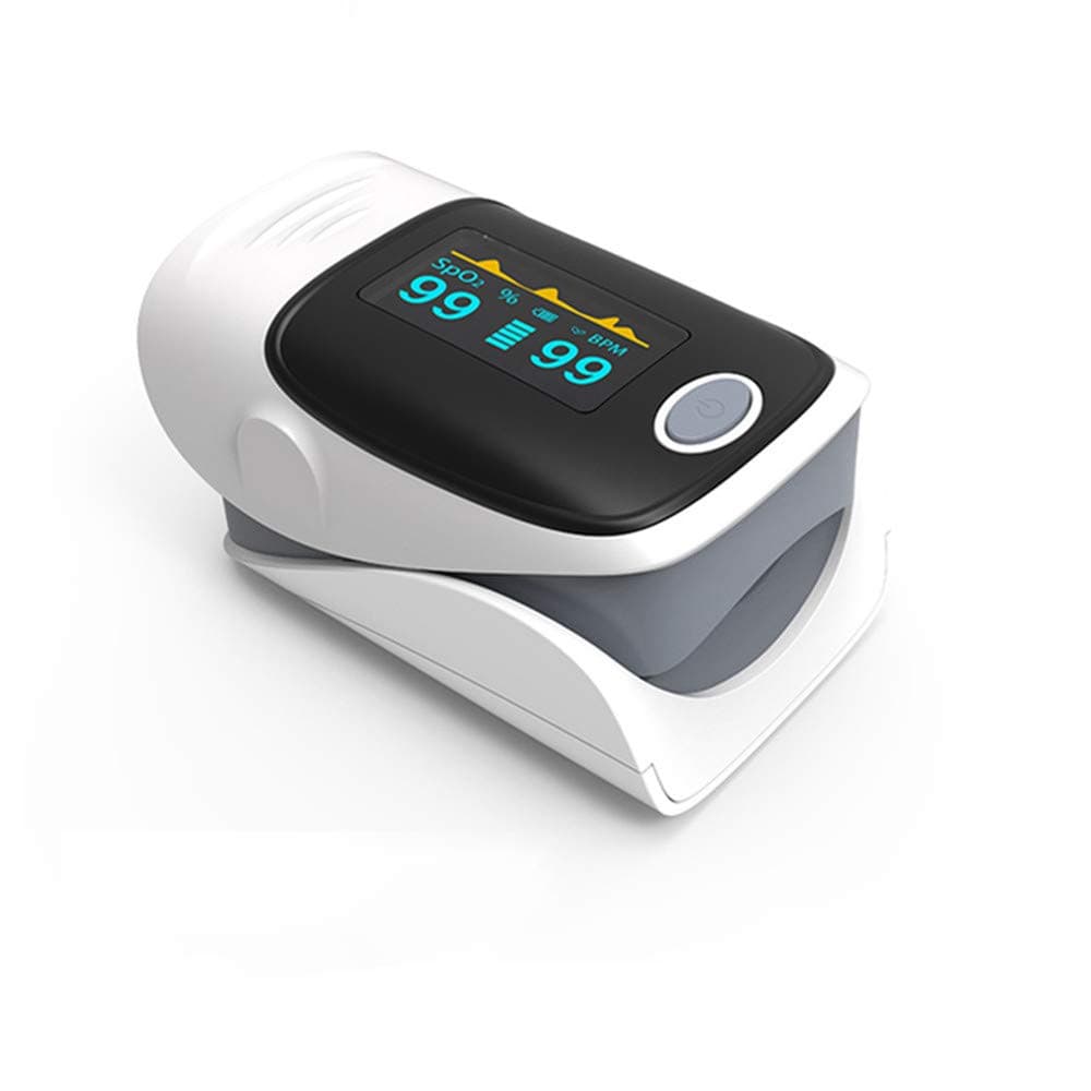Pulse Oximeter ELEVENSES Blood Oxygen Saturation Monitor with 360° Rotating OLED Screen Portable Finger Oximeter with Free Lanyard