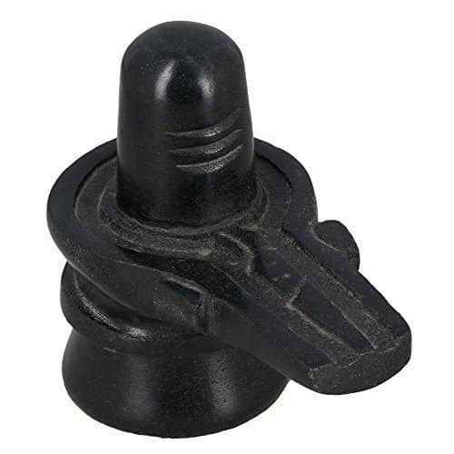 ShalinCraft Black Soapstone Statue of The Hindu God Shiva Lingam Avatar - 5" Statuette for Puja - Perfect for Traveling, Home Altars or General Home D