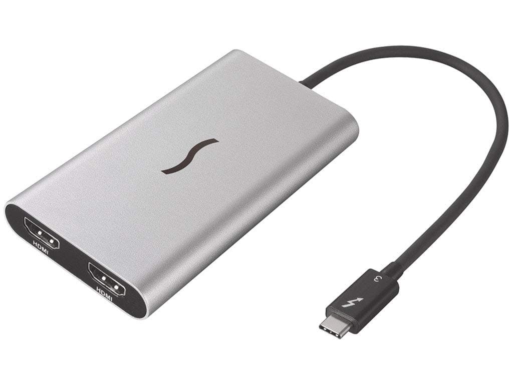 Sonnet Thunderbolt 3 to Dual HDMI Adapter- 4K 60Hz - Mac and Windows Compatible