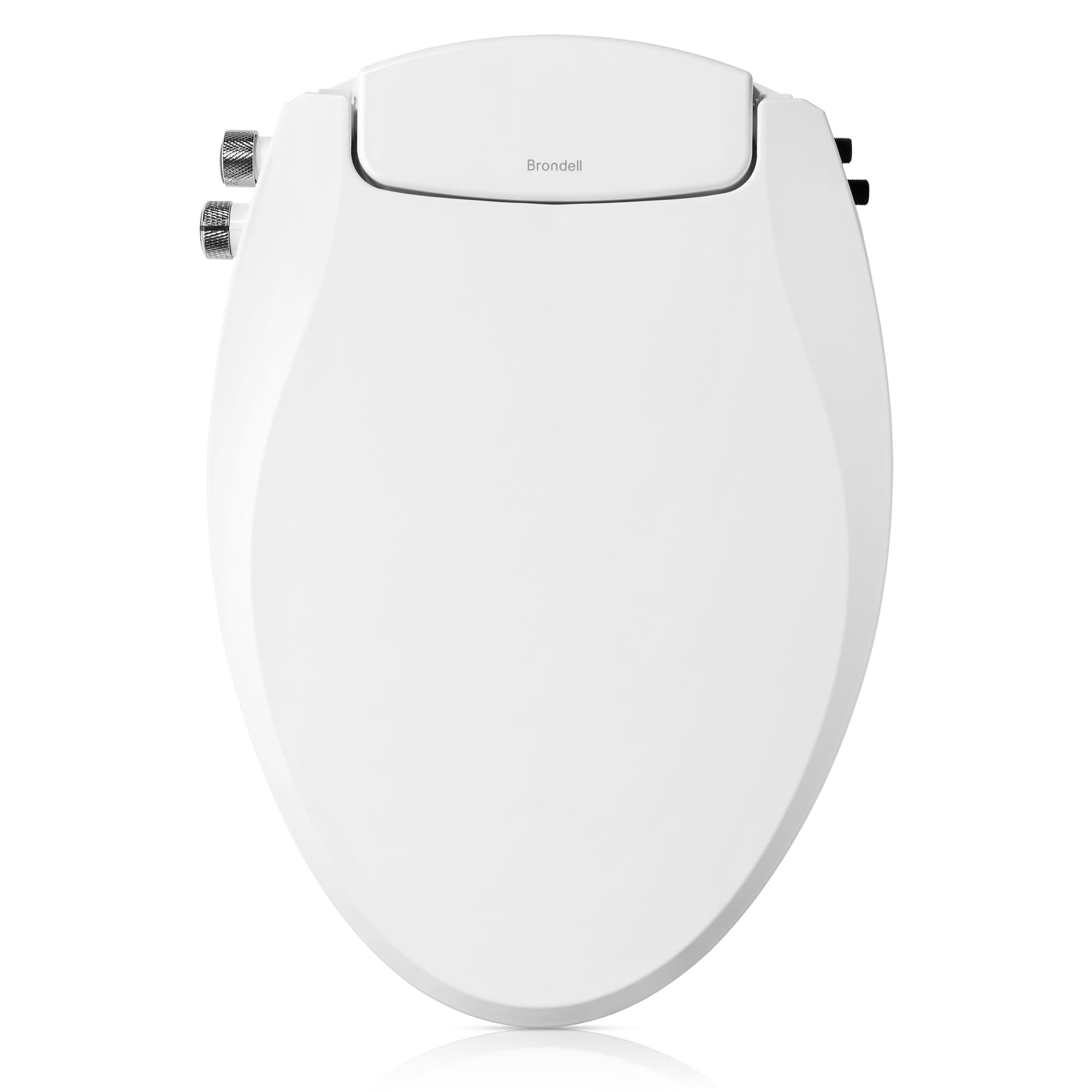 Brondell Bidet Toilet Seat, Non-Electric Swash Ecoseat, Fits Elongated Toilets, White - Dual Temperature, Dual Nozzle System - Bidet with Easy Installation