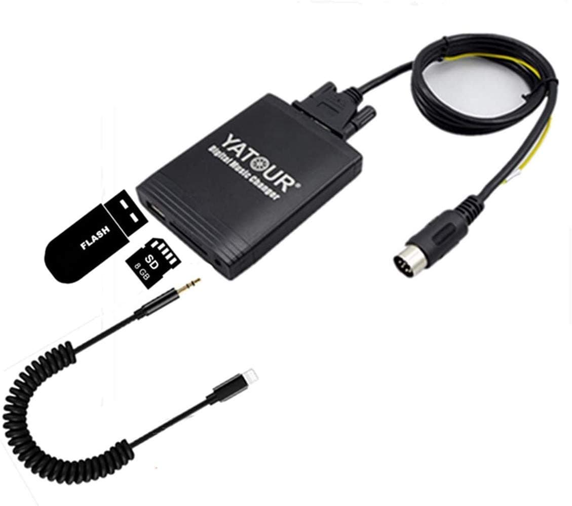 Compatible with AUX Adapter Volvo HU-XXX Series 1995-2009, Digital Car Input Interface with SD Card, MP3 3.5mm AUX in, Music Player (M06-VOLHU)