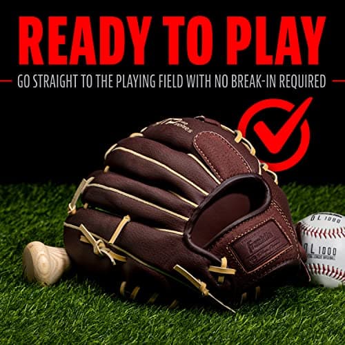 Franklin Sports Baseball Gloves - RTP Pro Baseball Fielding Glove - Infield, Outfield Glove - 11.0" I-Web Brown