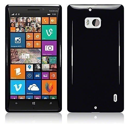 NOKIA LUMIA 930 GLOSS TPU GEL CASE COVER SKIN PROTECTOR - PART OF THE CONSUMER STORE ACCESSORIES RANGE (SOLID BLACK)