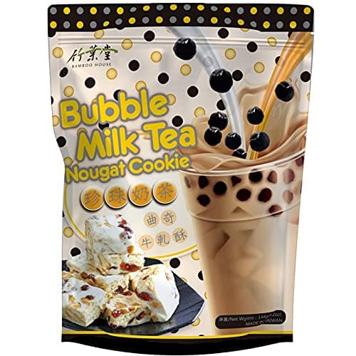 Bamboo House, Bubble Milk Tea Nougat Cookies, 144 g. [Pack of 1 piece]