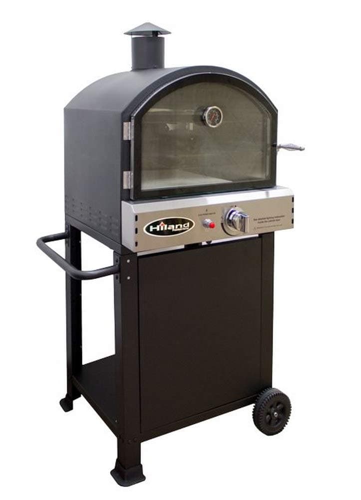 AZ Patio Heaters PSL-SPOC 56.3" Propane Pizza Oven with Stone, Black Finish