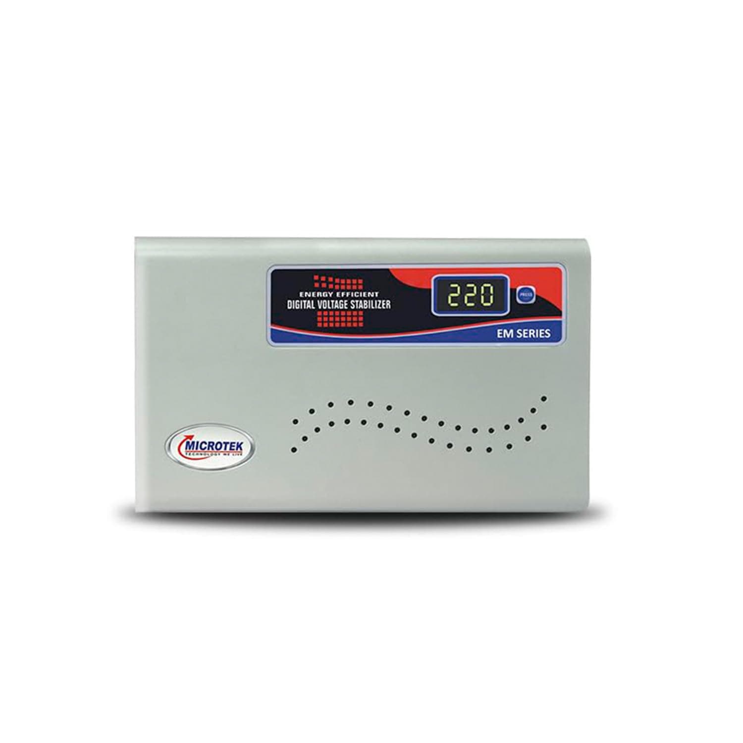 Microtek EM5170+ Automatic Voltage Stabilizer for AC up to 2 ton (170V-270V), Metallic Grey â€“ LED Display, Wall Mounted