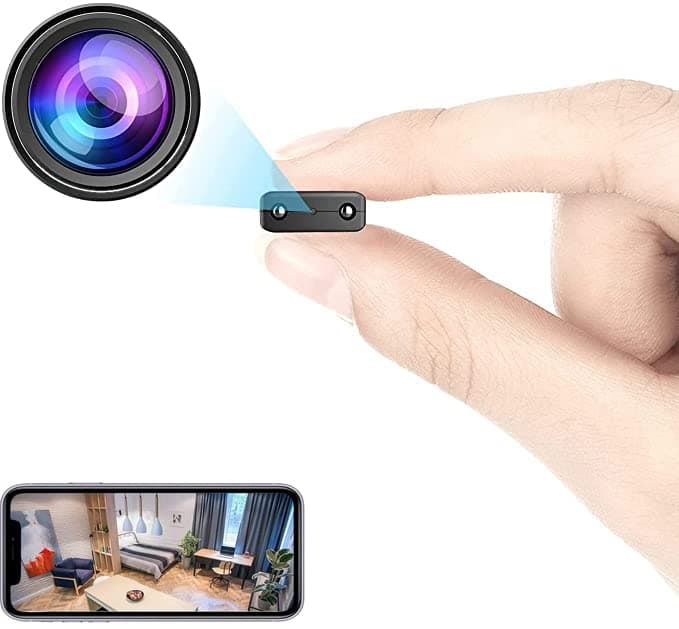 Smallest Spy WiFi IP Camera,Wireless Remote Camera,HD1080P Security Camera, Nanny Cam,Baby Monitor with Upgraded Night Vision,AI Human Motion Detection,Cloud Storage for Security with iOS Android APP