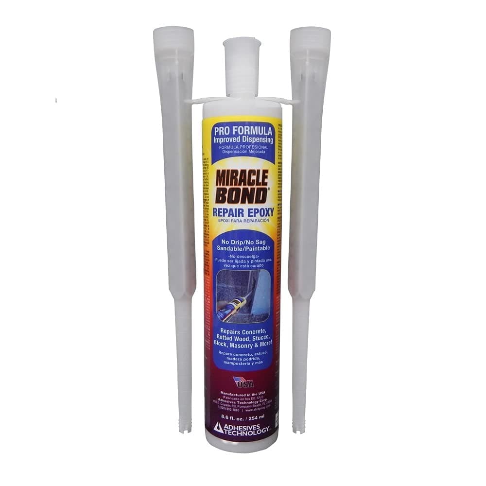 Conspec Miracle Bond A9-MBR EPOXY Paste (8.6-oz Tube) (Extra Nozzle Included) Concrete, Wood Restoration, Ceramic Pool Tile, Marine Grade