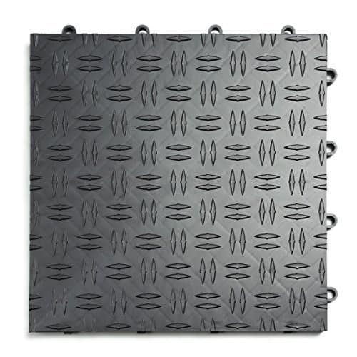 12''x12''Interlocking Garage Flooring Tiles: Graphite